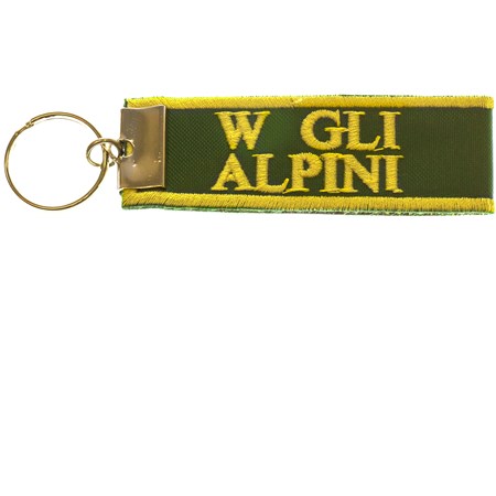 portachiavi w gli alpini ricamato