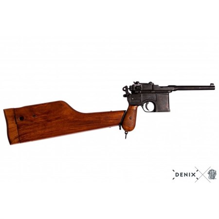 Denix Mauser C96 con Calcio in Legno Denix in Reenactment