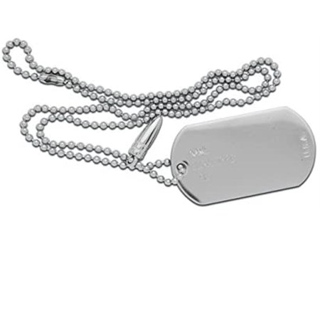piastrina militare usa in acciaio inox