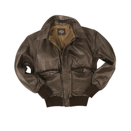 giubbotto in pelle us aviator a2 marrone