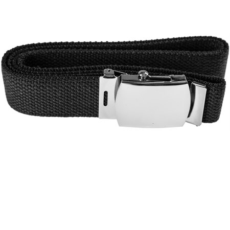 Cintura Nera con Fibbia Argento