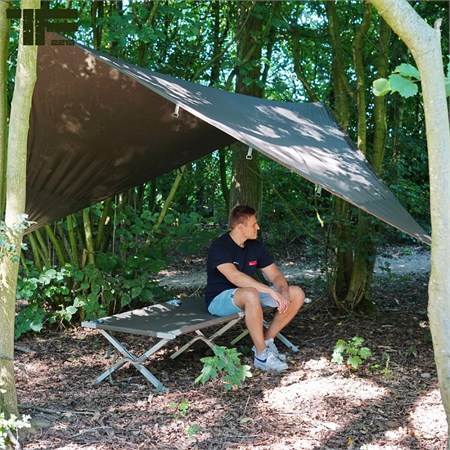 TF-2215 Tarp 3×3 m Rip-Stop – Telone con Custodia MOLLE Verde OD  in Equipaggiamento