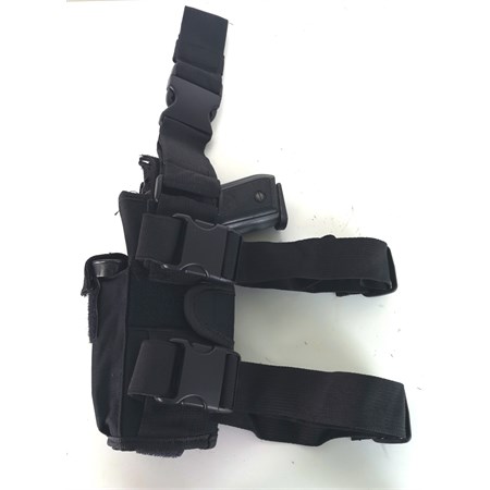 Fondina Cosciale Nera Regolabile WO SPORT  in Equipaggiamento