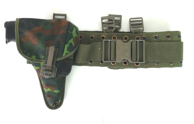 Fondina e Cinturone Flecktarn BW Esercito Tedesco Occidentale 