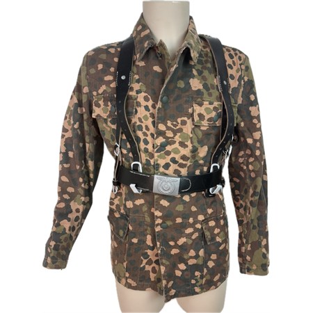 kit replica wwii feldjacke m44 erbsentarn cinturone spallacci