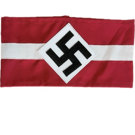 Fascia da braccio Hitlerjugend con svastica su fondo rosso