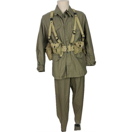  Completo M1943 OD3 con Gibernaggio M36 Esercito Americano WW2  in Reenactment