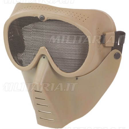 maschera low profile tan a rete