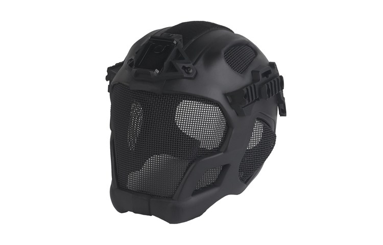  Elmetto Tattico WOSPORT W23 con Rete Metallica – Nero 