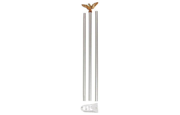  Asta Smontabile per Bandiera in Metallo – 180 cm con Aquila Dorata 