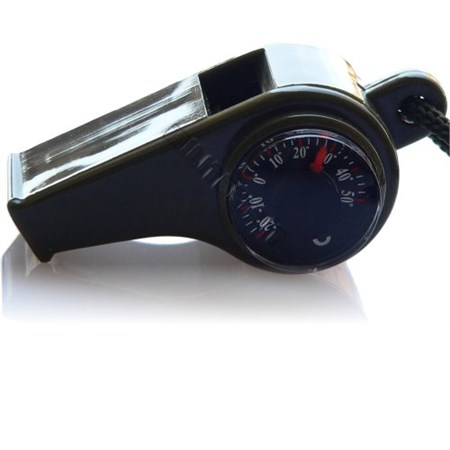 fischietto survival con bussola e termometro